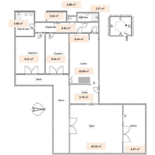  Annonces VERSAILLES : Appartement | COURBEVOIE (92400) | 77 m2 | 400 000 € 