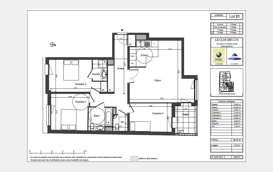 Annonces VERSAILLES : Appartement | VIROFLAY (78220) | 90 m2 | 432 000 € 