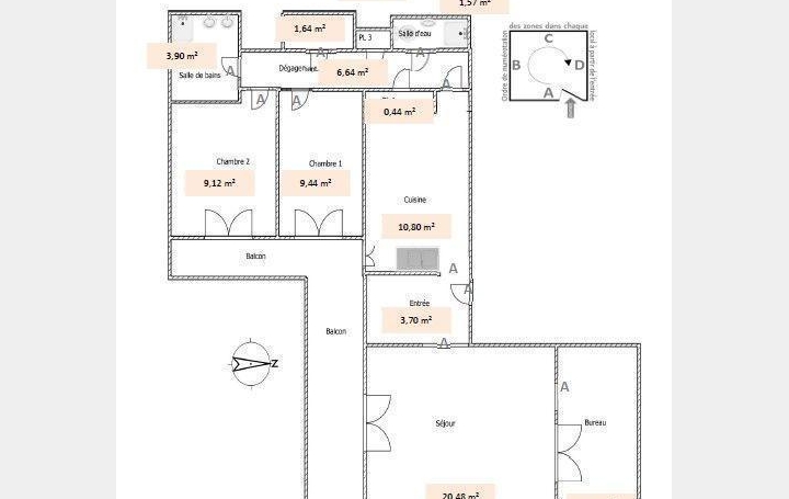 Annonces VERSAILLES : Appartement | COURBEVOIE (92400) | 77 m2 | 400 000 € 